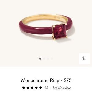 🚨 Mejuri Monochrome Garnet Ring